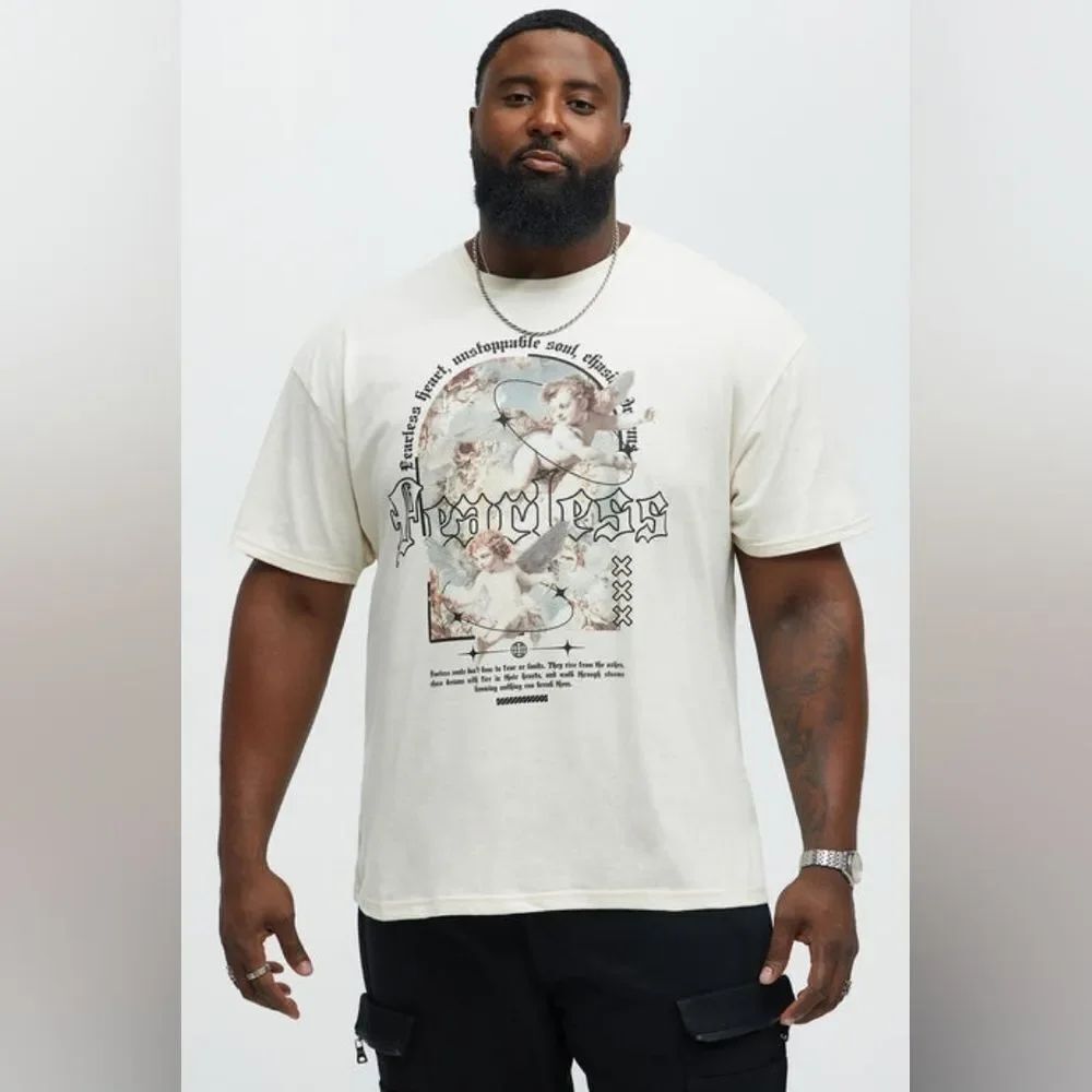 Fearless Divinity Graphic Cream T-Shirt